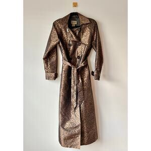 Vintage Leopard Print Trench Coat | Brandon Thomas Belted Statement Coat Size M
